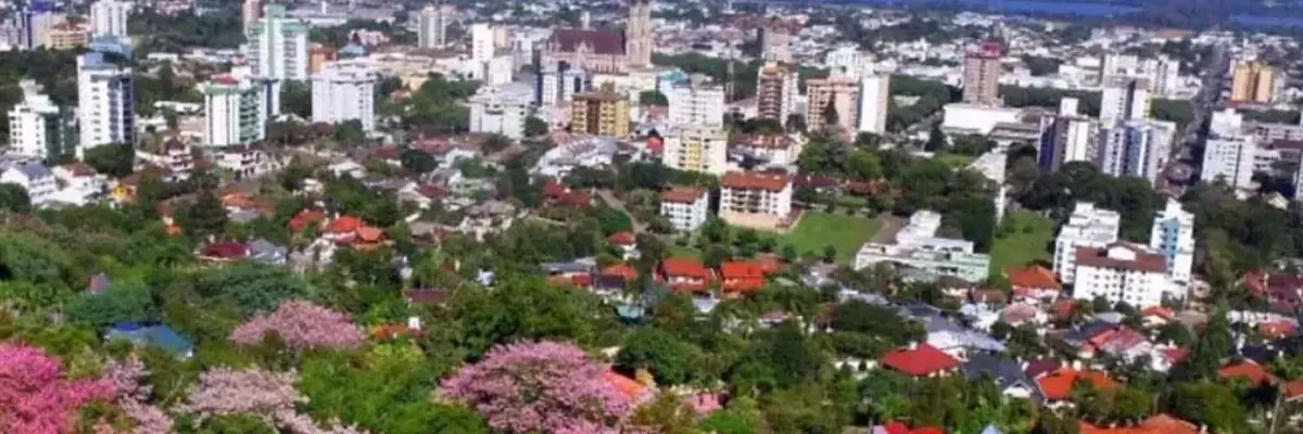 Imagem aérea da cidade de Santa Cruz do Sul.